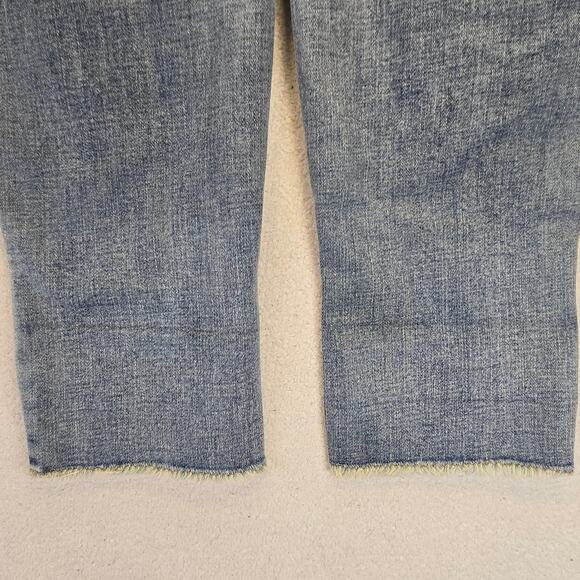 Judy Blue Distressed Boyfriend  Jeans Womens 16W Stretch Skinny Raw Hem Mid Rise - Picture 8 of 12
